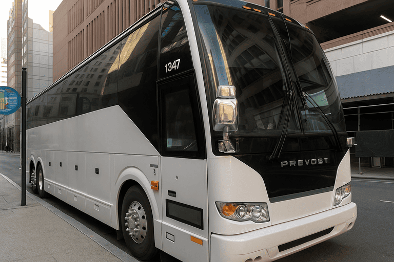 a Lewisville Coach Bus Service coach bus