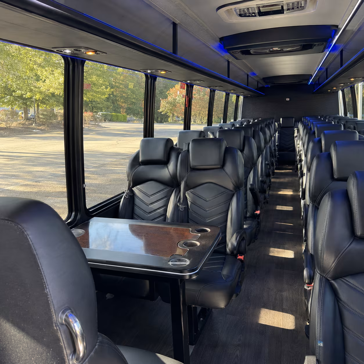 does the day of the week or the date change what a charter bus costs in lewisville