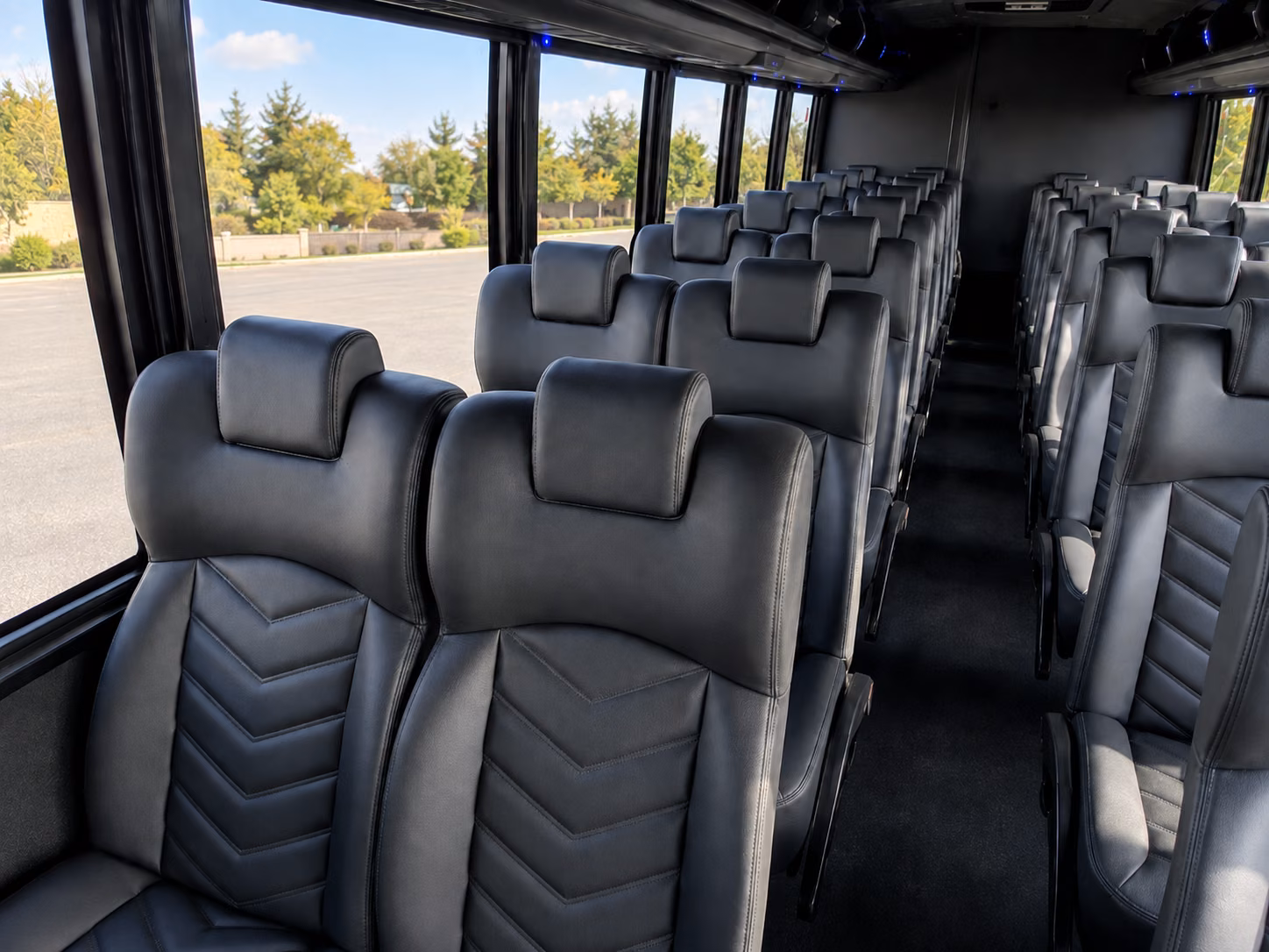 lewisville 15 passenger minibus inside