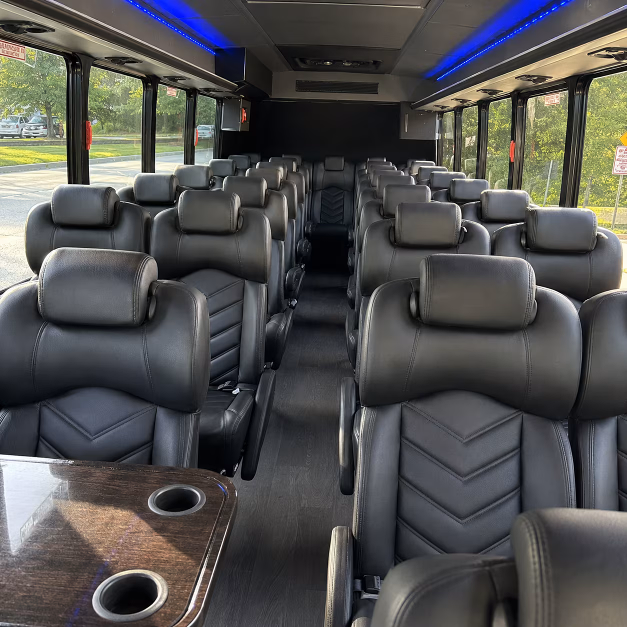lewisville 25 passenger minibus interior