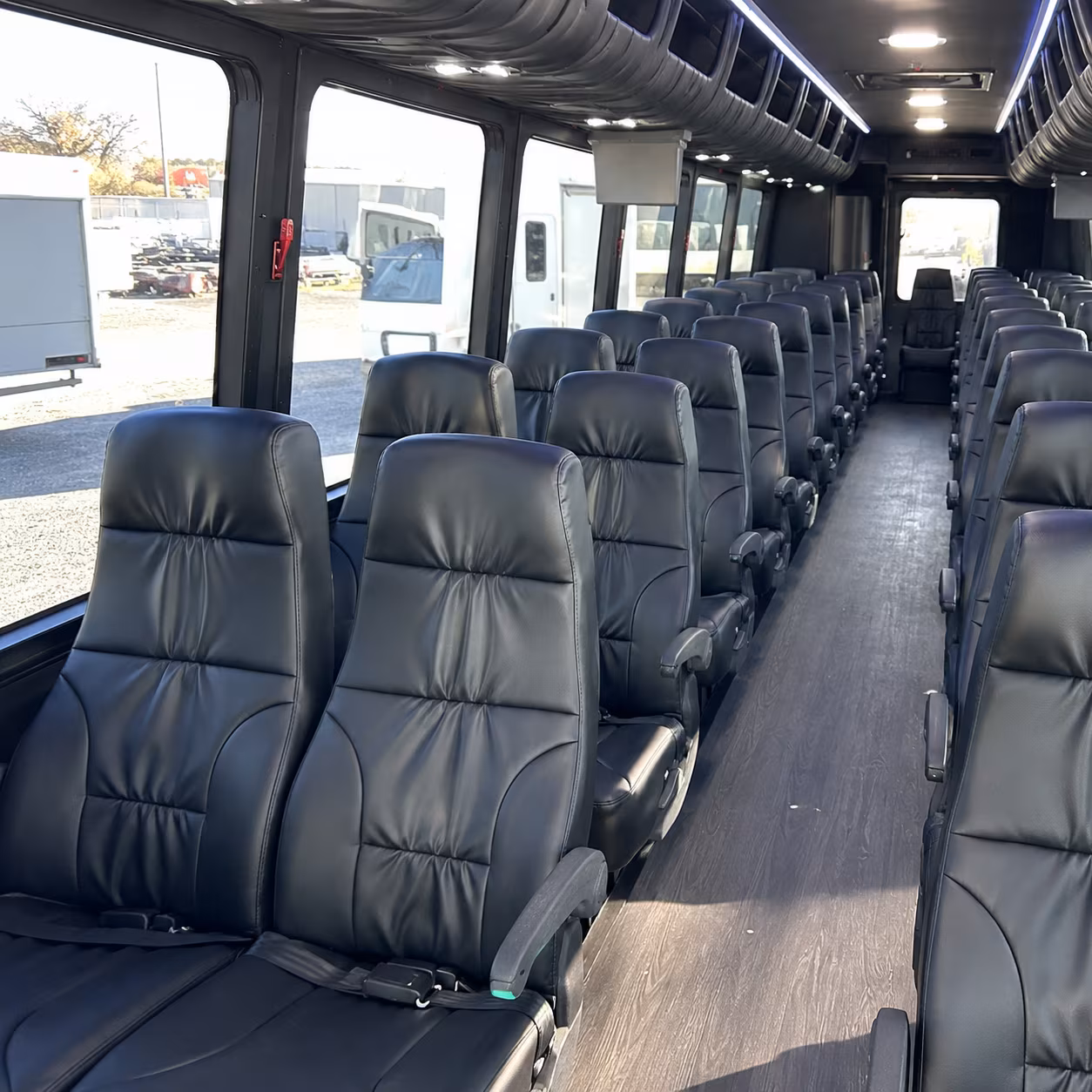 lewisville 28 passenger minibus interior