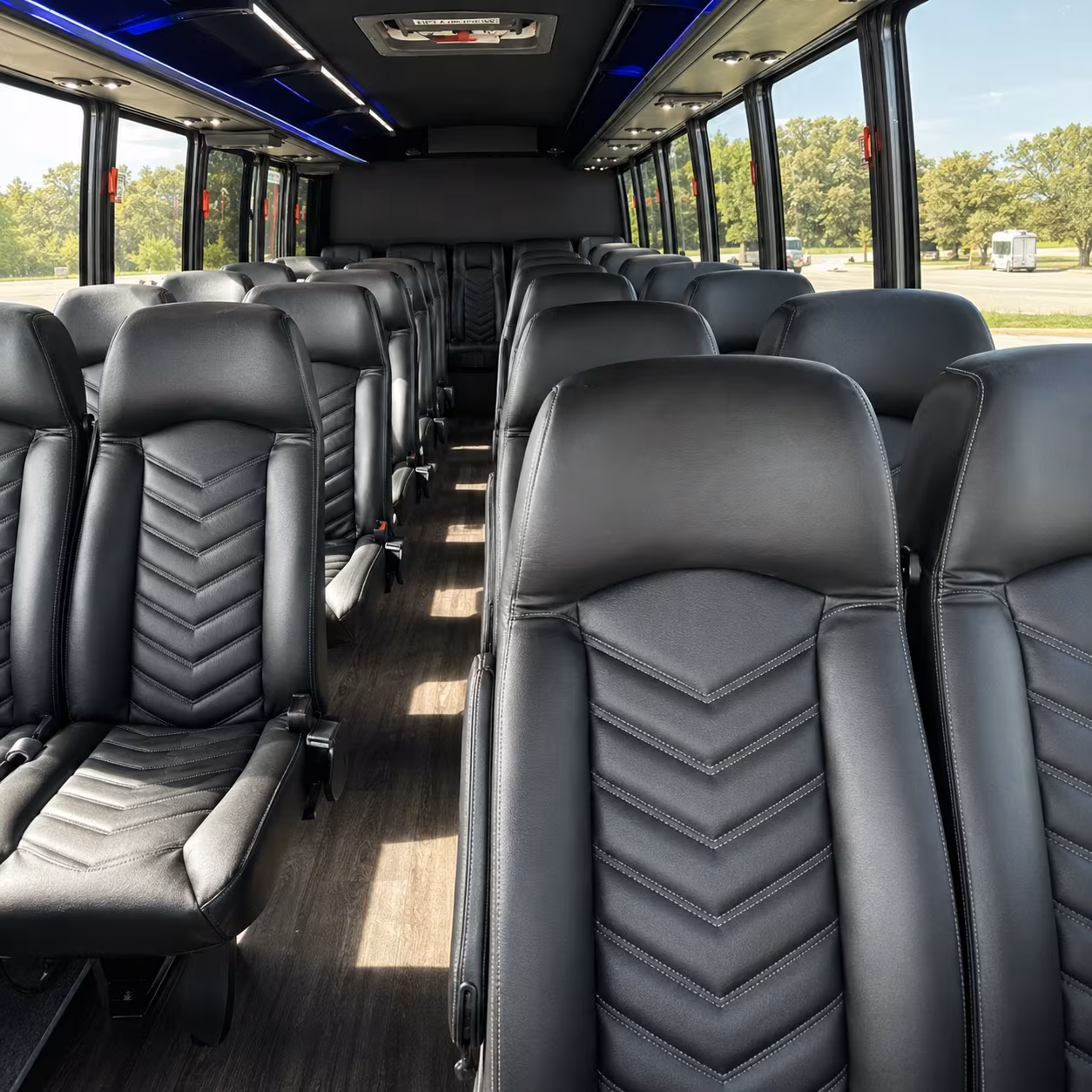 lewisville 30 passenger minibus interior