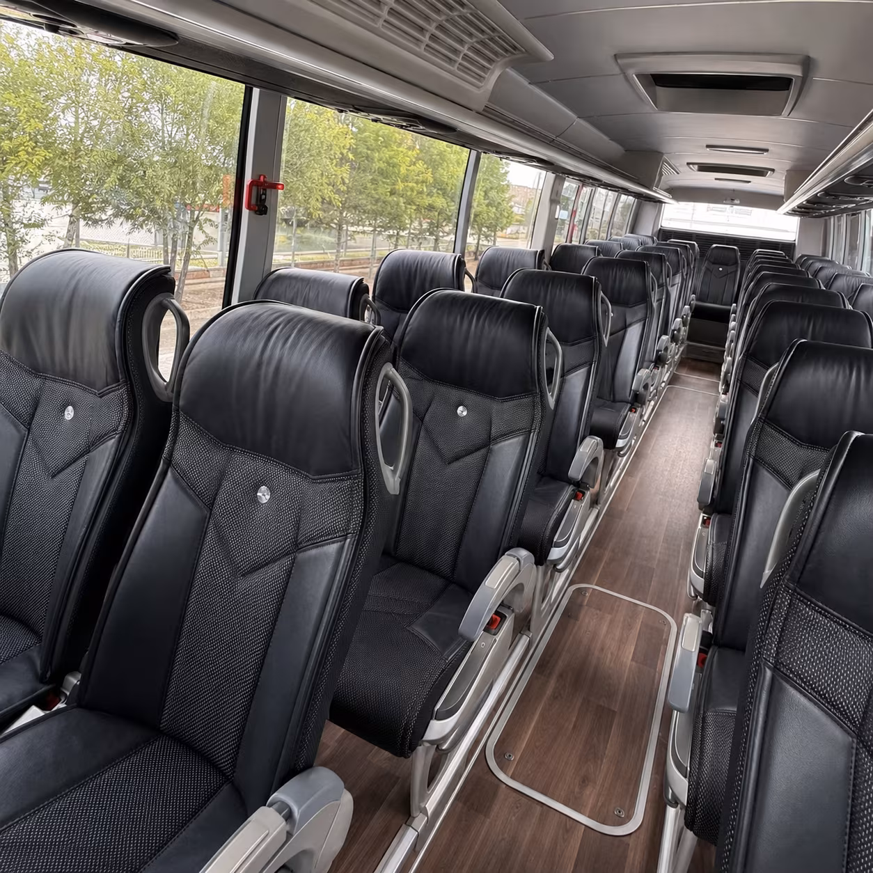 lewisville 56 passenger charter bus inside