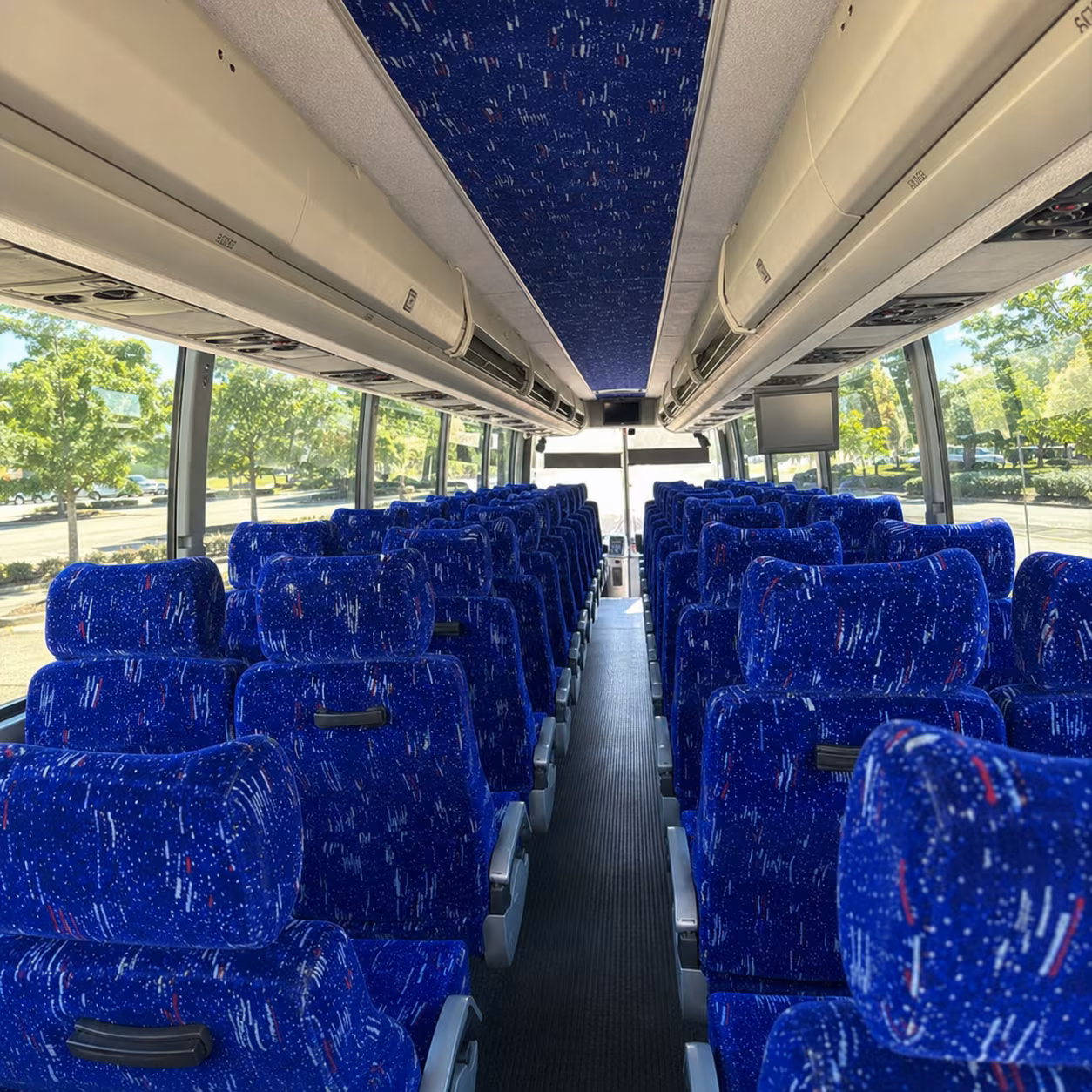 lewisville 56 passenger charter bus interior