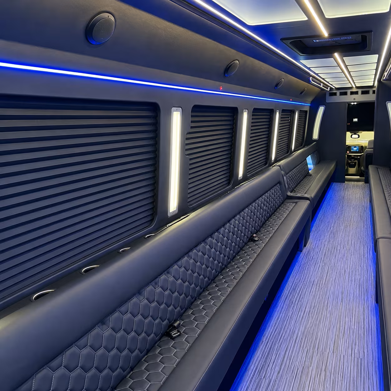 lewisville party bus rental interior